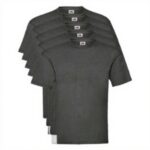 T-shirt Fruit of the Loom Grigio Pacco 5 Uomo Morbida