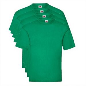 Fruit of the Loom T-Shirt Uomo 5 Pack Verde Morbido Comodo
