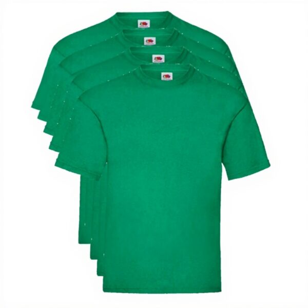 Fruit of the Loom T-Shirt Uomo 5 Pack Verde Morbido Comodo