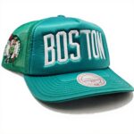 Cappello Boston Celtics Mitchell Ness Satin Trucker Verde