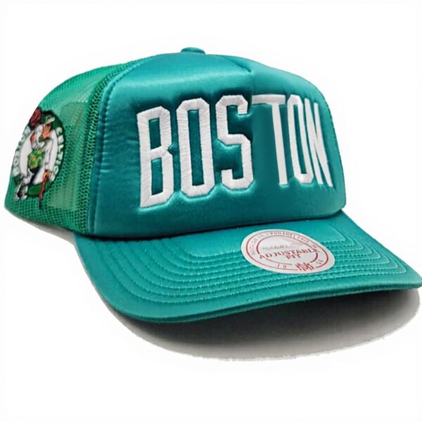 Cappello Boston Celtics Mitchell Ness Satin Trucker Verde