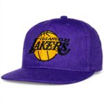 Cappellino Lakers Mitchell Ness Berretto Baseball Lilla