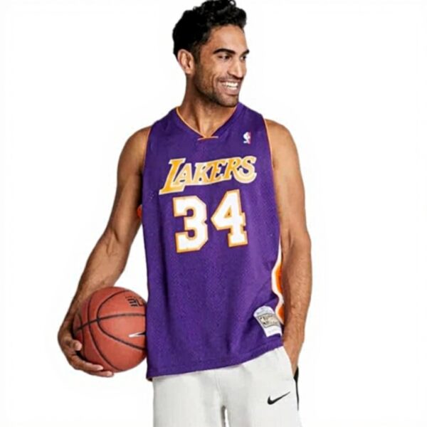 Camicia Lakers Mitchell Ness Donna Uomo Poliestere Leggera