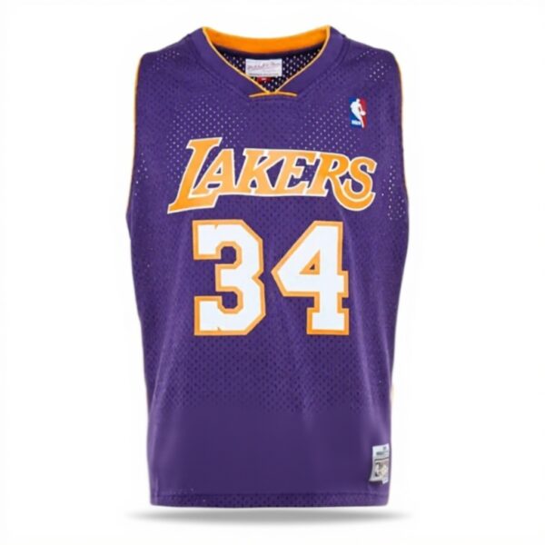Camicia Lakers Mitchell Ness Donna Uomo Poliestere Leggera