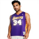 Camicia Lakers Mitchell Ness Donna Uomo Poliestere Leggera