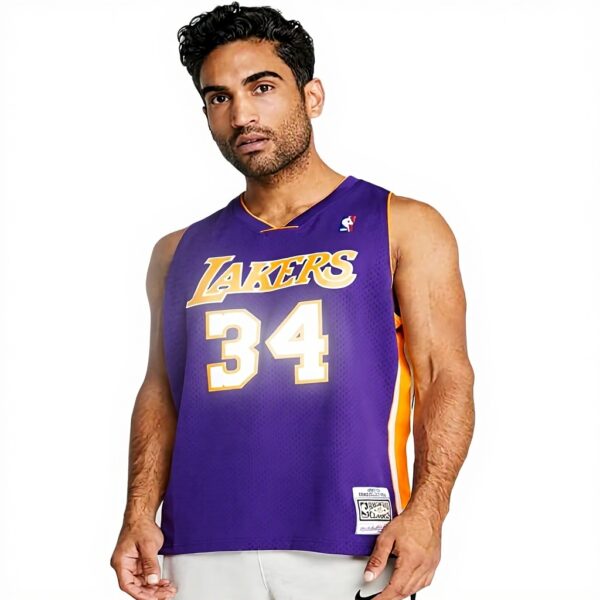 Camicia Lakers Mitchell Ness Donna Uomo Poliestere Leggera