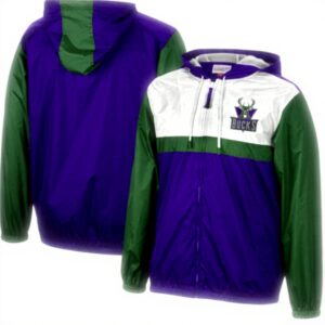 Giacca a vento Milwaukee Bucks Mitchell Ness impermeabile
