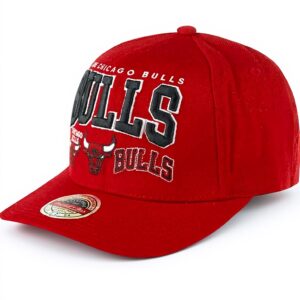 Cappellino Chicago Bulls Mitchell Ness NBA Snapback Rosso