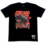 Maglietta Chicago Bulls Mitchell Ness Uomo Nero 100 Cotone