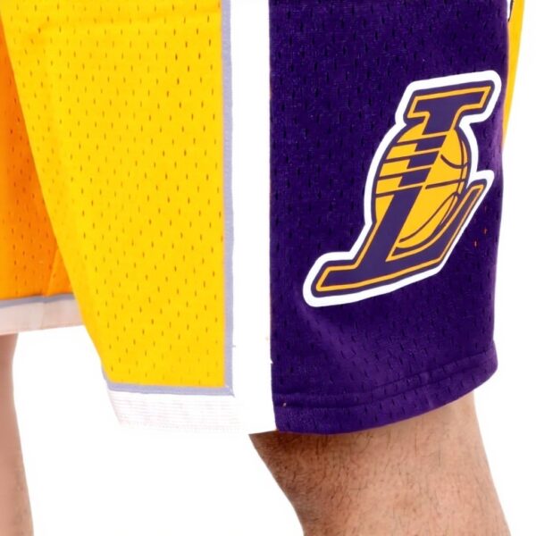 Pantaloncini sportivi Mitchell Ness Lakers oro uomo