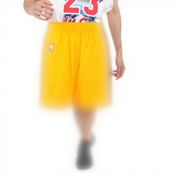 Pantaloncini sportivi Mitchell Ness Lakers oro uomo