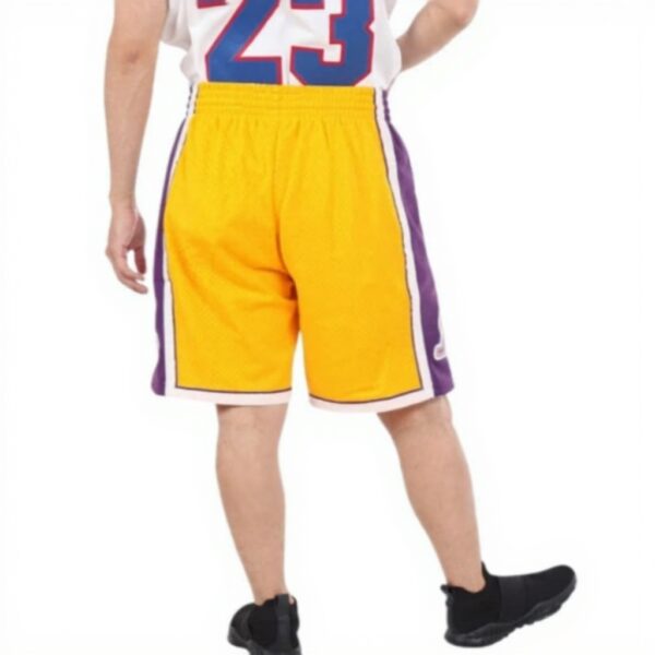 Pantaloncini sportivi Mitchell Ness Lakers oro uomo