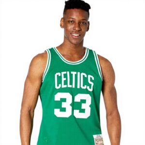 Maglia Celtics Mitchell Ness Larry Bird Verde Kelly Uomo