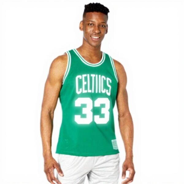 Maglia Celtics Mitchell Ness Larry Bird Verde Kelly Uomo