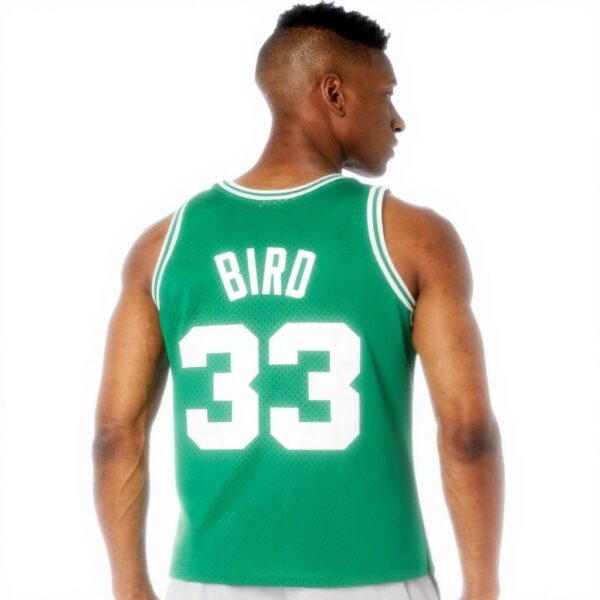 Maglia Celtics Mitchell Ness Larry Bird Verde Kelly Uomo