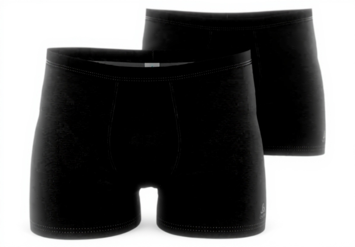 'Boxer intimi sportivi Odlo in materiale riciclato su sfondo neutro'