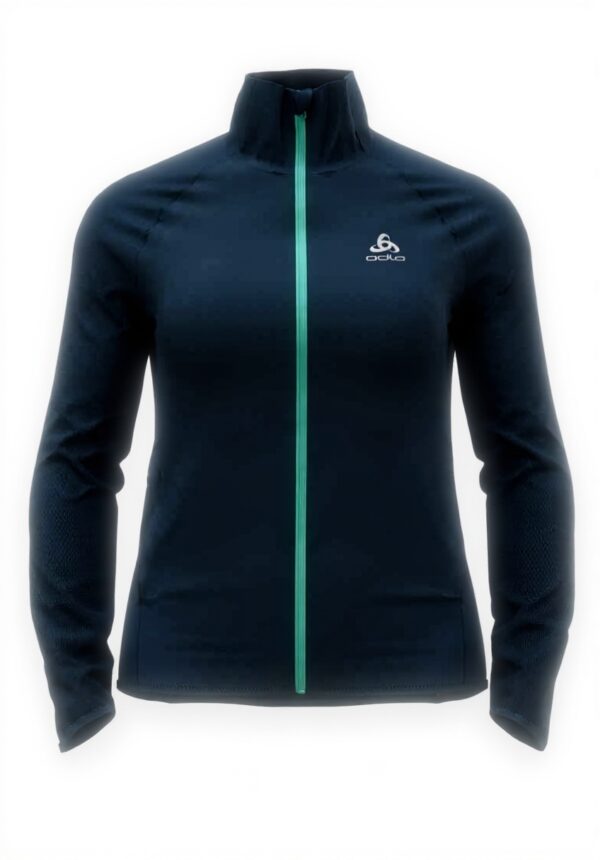 Giacche corsa donna Odlo Zeroweight Warm Hybrid antivento