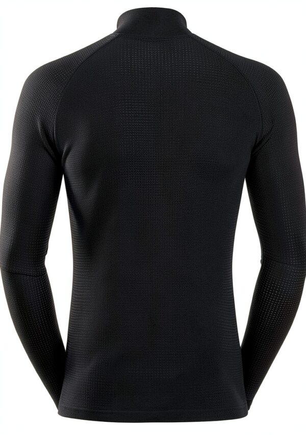Maglia compressione ODLO uomo nero tessuto riciclato-2
