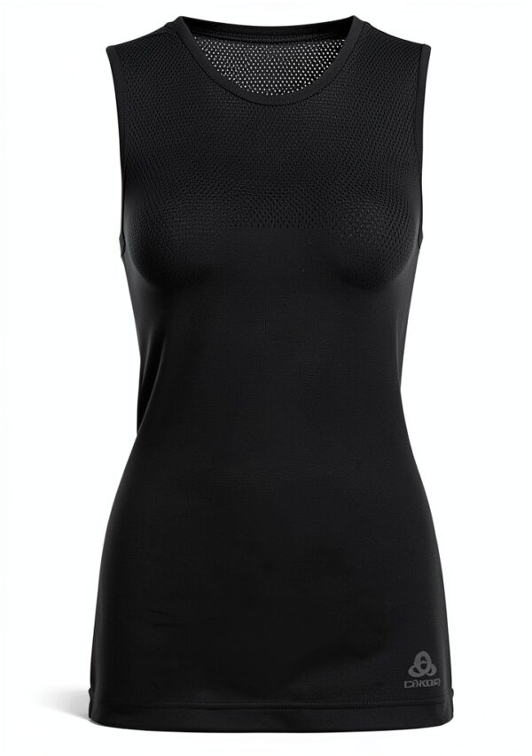 Canotta sportiva Odlo donna nero grey melange funzionale-0