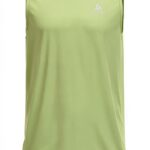Camicia da corsa senza maniche Odlo Uomo Nero Sharp Green-0