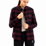 Maglia trekking Odlo donna maniche lunghe tasca petto-0