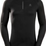 Maglia compressione ODLO uomo nero tessuto riciclato-0