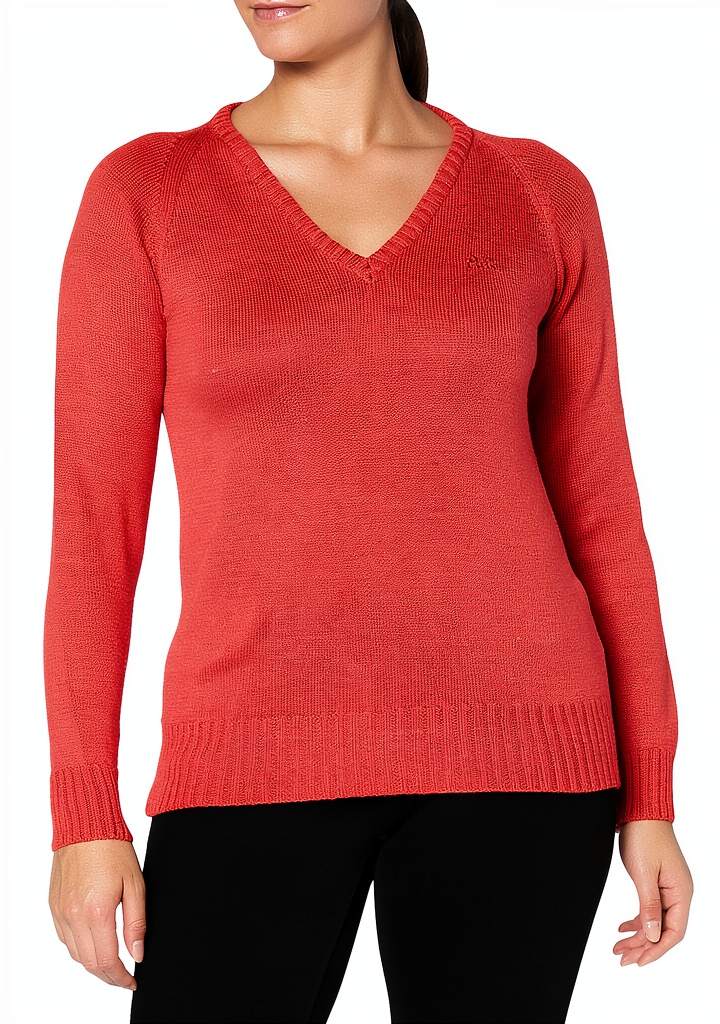 Maglione Odlo Corallo XXL Lana Acrilico sportivo su un tavolo di legno