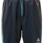 Pantaloncini Running Uomo Odlo Blue Wing Teal Saxony Blue-0