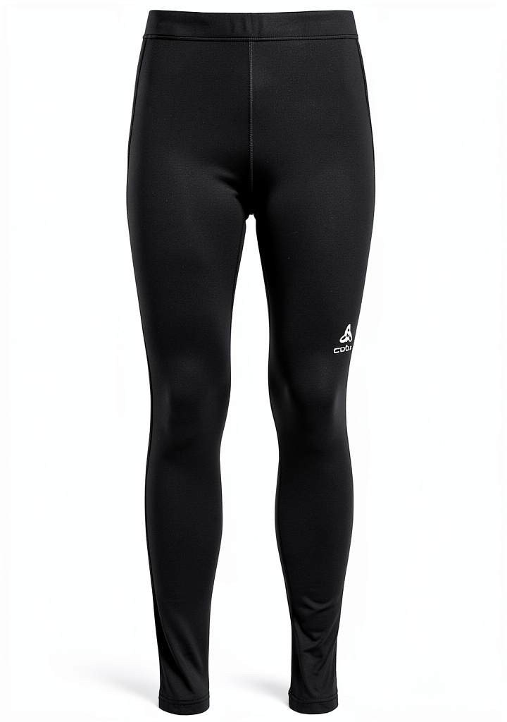 'Odlo Essential Warm collant da corsa indossato durante un allenamento invernale'