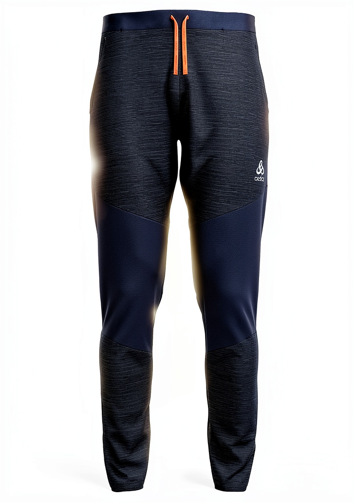 'Pantaloni da corsa Odlo Essential Thermal indossati durante attività running'