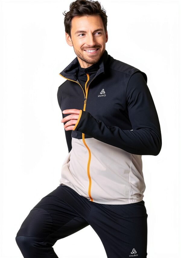 Gilet da corsa Odlo antivento caldo leggero per uomo-0