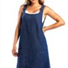 M3L Vestito Vintage Mini senza maniche a vita media con scollo rotondo-2