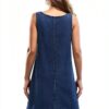 M3L Vestito Vintage Mini senza maniche a vita media con scollo rotondo-4