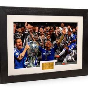 Didier Drogba Celebration Poster A4 Autografato Kitbags & Lockers-0