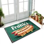 Tappeto autunnale XYBH per esterni - motivo hot dog Frank, 50 x 80 cm-0