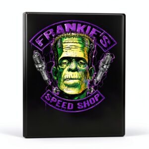 Hot Leathers Frankie's Speed Shop - T-Shirt bifacciale in 1% Cotone, con Stampa su Entrambi i Lati-0