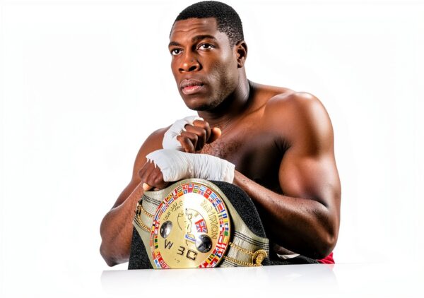 Exclusive Memorabilia Foto di Boxe autografata da Frank Bruno: Campione WBC-0