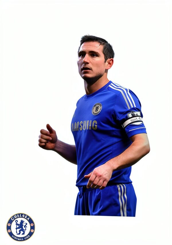Frank Lampard autografata Chelsea FC – Cornice nera Iconic Pics-0