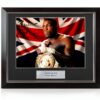 Exclusive Memorabilia Foto di Boxe autografata da Frank Bruno: Campione WBC. Cornice Deluxe-0