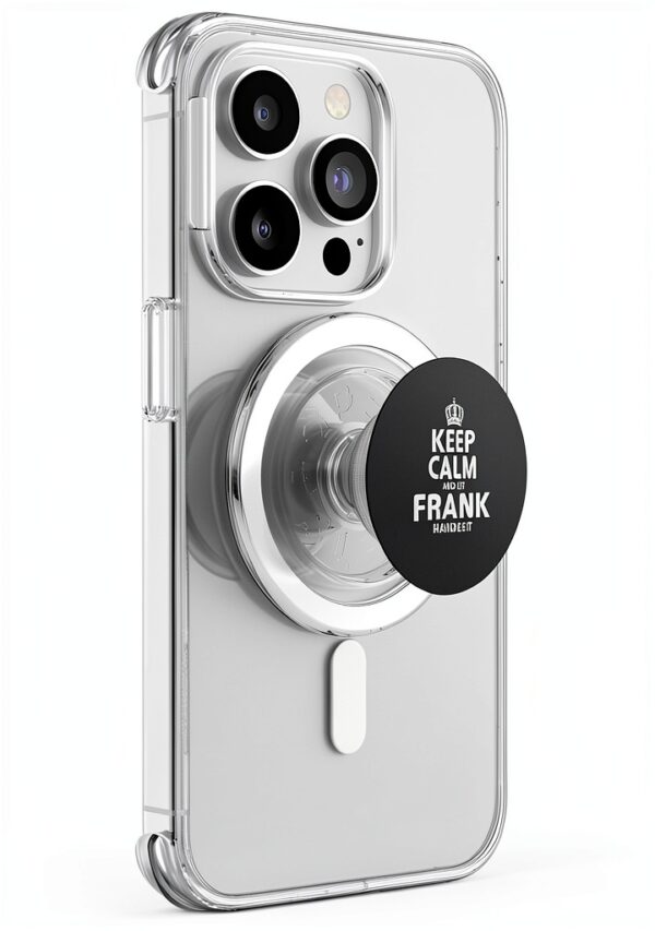 Keep calm FRANK t-shirt Felpa con cappuccio Regali PopSockets PopGrip per MagSafe-3